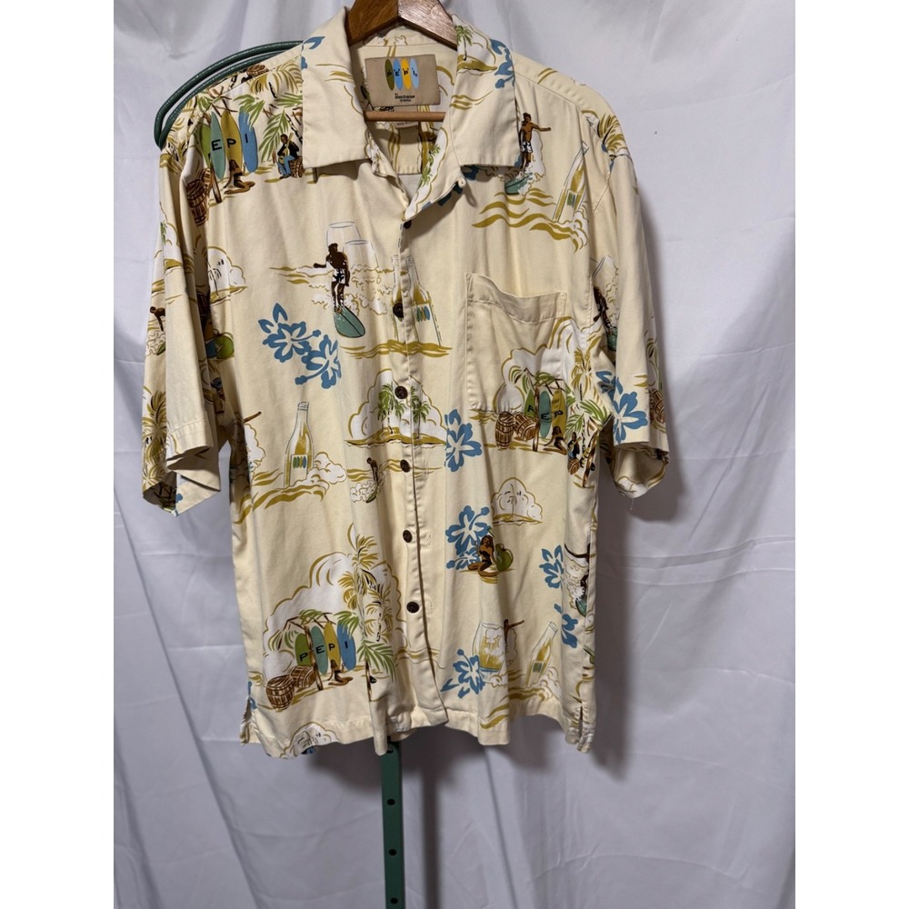 Pepito Jams World Hawaii Silk Hawaiian Shirt Men's XL Surfboard Surfer Aloha Cam